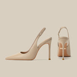 MQTIME  -  High heels spring and autumn slim heels with hollow pointed sandals for comfortable women