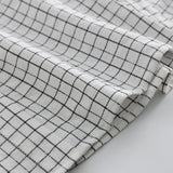 MQTIME  -  100%Cotton White Plaid Girls Dress Summer New Children's Casual Loose Sleeveless Adjustable Sling Dresses With Two Large Pockets