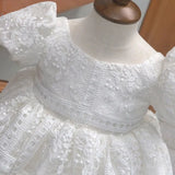 MQTIME  -  Baby Girl Dress Hollow Lace Princess Children Wedding Birthday Cotton Ball Gown Baby Baptism Party Dresses for Summer 1-5 Years