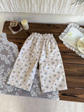 MQTIME  -  New Spring Toddlers Girls Printed Pants Korean Style Baby Kids Straight Wide Legs Trousers