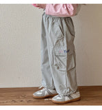 MQTIME  -  New Spring Children Girl Suspender Cotton Cartoon Print Casual Outwear Kid Girl Pant Loose Sporty Ankle Band Pants For 1-6Y Girl