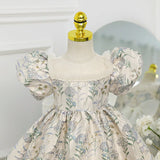 MQTIME  -  Luxury Embroidery Flower Baby Girl Dress For 1st Birthday Wedding Kids Elegant Evening Clothes Spanish Ceremony Prom 1-5 Years