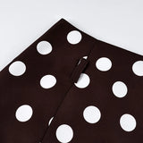 MQTIME  -  Spring Women's Clothing Polka Dot Slimming Elegant Office Wear A Line Long Skirt For Woman Polyester Vintage Midi Skirt With Fl