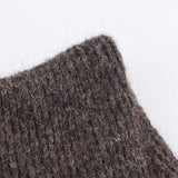 MQTIME  -  Ladies Vintage Plaid Knit Loose Sweaters Women Elegant Long Sleeve Slash Neck Loose Pullovers Winter Female Knitwear