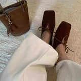 MQTIME  -  NEW Women Mary Jane Shoes Fashion Shallow Butterfly-knot Flats Retro Style Ladies Comfort Soft Sole Ballerina Shoes Footwear