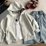  MQTIME  -  Boys' Coat Spring and Summer New Childrens Clothes Korean Style Boys and Girls Fashion Holes Loose Hoodie Jacket