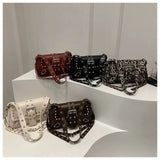 MQTIME  -  women's bag motorcycle bag leopard print crossbody bags y2k designer bag women's bags trend new in high end bag novelty