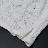  MQTIME  -  Casual Women's Skirt Set O-neck Sleeveless Top Long Skirts Female Lace Sets Summer Vacation Holiday Fashion Lady Outfit