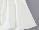 MQTIME  -  Fashion Elastic Low Waist Ruffles Swing Mini Skirts With Bud Shorts Underwear Lining Lace Cuff Skater Skirts Blue White Black