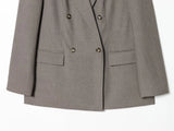 MQTIME  -  Women Casual Solid Suit Long Pants Sets Or Female Fashion Double-Breasted Lapel Blazers Coat Or Lady Chic Wide Leg Trousers
