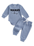 MQTIME  -  Toddler Girl Winter Knitted Outfits Floral Print Long Sleeve Sweater Elastic Waist Leggings 2 Pcs Set with Bow Detail