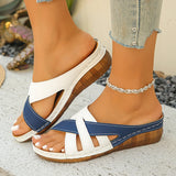 MQTIME  -   Women Wedge Sandals Premium Orthopedic Open Toe Sandals Summer Vintage Anti-slip Leather Casual National Style Shoes for Women