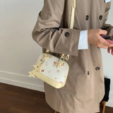  MQTIME  -  Fashion Cute Yellow Star PU Leather Kawaii Crossbody Bag Single Storage Bags Woman Bag Storage Bags Purses Handbags
