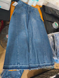 MQTIME  -  New High Waist Water Washing Casual American Y2K Vintage Pants with a Patchwork Design Blue Washed Denim Long Pants Baggy Jeans