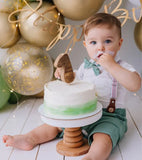 MQTIME  -  Baby Boy Clothes Summer Gentleman Birthday Suits Newborn Party Dress Soft Cotton Solid Rmper + Belt Pants Infant Toddler Set