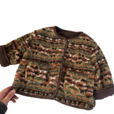 MQTIME  -  New Winter Infant Baby Girls Woolen Jacket Colorful Jacquard Thicken Warm Kids Girls Coat Round Neck Toddler Girl Outerwear Coat