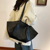 MQTIME  -  Women Shoulder Bag Solid Color Leather Simple Design Large Capacity Women Crossbody Multifunctiona Handbag