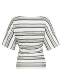 MQTIME  -  American Streetwear Y2k Contrast Color Striped Print Loose Casual Top Female