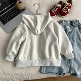  MQTIME  -  Boys' Coat Spring and Summer New Childrens Clothes Korean Style Boys and Girls Fashion Holes Loose Hoodie Jacket