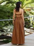 MQTIME  -  Women Tube Top Skirt Set Sexy Off Shoulder Suspenders Blouse Loose Elastic Waist Skirts Female Suits 2025 Summer Lady Outwear