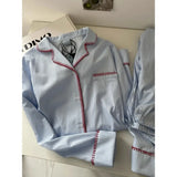 MQTIME  -   Korean Popular Pajamas Homewear Two-piece Women's Pajamas Home Set Female Pijama New Spring Autumn Long Sleeve Sleepwear