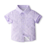 MQTIME  -  Summer Boys Boutique Clothing Korean Kids Clothes Fashion Gentleman Plaid Cotton Baby Tops+Shorts+Tie Children's Sets BC1767