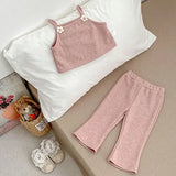 MQTIME  -  New Autumn Infant Baby Girls Sports Clothes Suit Sleeveless Vest+Pants Long Sleeved T-shirt 0-5Yrs Children Clothes Set