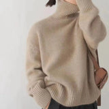 MQTIME  -  Lazy Style High Neck Solid Color Cardigan for Women To Wear in Autumn and Winter, Korean Simple Soft Innerwear for Women