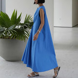 MQTIME  -  Summer New Women Dress 2025 Versatile Sleeveless Undershirt With Strappy Casual Solid Color O-neck Simple Women Dress