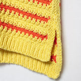 MQTIME  -  Dopamine Contrast Stripe Knitte Vest Women O-neck Sleeveless Irregular Hem Short Top 2025 Summer Casual Sweet Office Lady Outfit