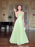 MQTIME  -  Sexy Spaghetti Strap Square Neck Ruffles Design Long Dress Women Matcha Sleeveless A-line Dresses Elegant Evening Party Gowns