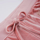  MQTIME  -  Sweet Y2k Low Waist Butterfly Print Rhinestones Slim All Match Casual Straight Pants