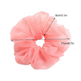 Mqtime Spring summer organza hair scrunchie large fairy chiffon women Elastic Hair Band Ponytail Holder Hair Tie Girl Gum Accessories