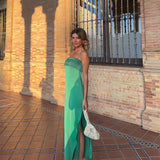 MQTIME  -  Pleated Shawl Tassels Patchwork Midi Dress Women Sleeveless Backless Evening Holiday Street Dresses Chic 2025 Summer Lady Robe