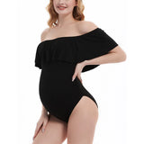 MQTIME  -  Maternity Photography Bodysuit Off Shoulder Ruffles Summer Pregnancy Pictures Photo Shoot Props Women Clothes