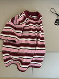 MQTIME  -  Summer New Children Loose Striped T Shirts Cotton Boys Girls Bottoming Shirts Toddler Long Sleeve Casual Tops Kids Clothes