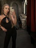 MQTIME  -  Sexy Metal Ring Hollow Out Halter Tank For Women Fashion Solid Sleeveless Slim Lady Tank Chic Summer Lady Streetwear 2025 New
