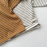  MQTIME  -  Autumn New Children Long Sleeve T Shirts Girls Bottoming Shirt Boys Casual Striped Tee Baby Cotton O-neck Tops Kids Clothes