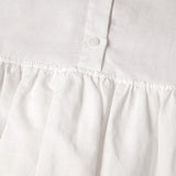 MQTIME  -  Girls Sweet Bubble Sleeve Linen Dress 2025 Spring New Baby Girl Retro Cotton Linen V-Neck Loose Princess Dresses Kids Clothes