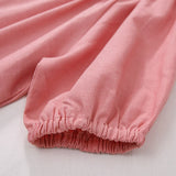  MQTIME  -  Summer Girls Soft Linen Ruffle Dress New Children's Puff Sleeve Casual Loose Cotton And Linen Gather Dresses TZ255