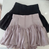 MQTIME  -  early spring elegant, sweet, high waisted, slimming, irregular luster, fluffy ballet skirt pants new color