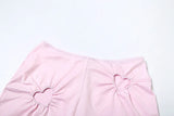 MQTIME  -  Casual Trendy Chic Set Heart Hollow Top Micro Pull Pants Stylish Summer Party Outfit Solid Color Sleeveless Vest Sexy Hot Girl