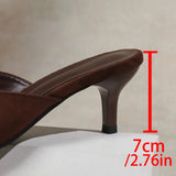 MQTIME  -  New Women's Summer Sandals Square Headed Herringbone PU Leather Slippers Shoes Sexy High Heel Sandals Women Shoes Sandalias