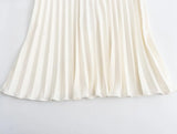  MQTIME  -  Women's Pleated Skirt High Waist Mini Skirt Women's Fashion Belt Short Skirt Casual Elegant Women's Skirt Summer
