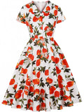  MQTIME  -  Women Summer Pin Up Casual Party Dress 2026 Short Sleeve Retro Robe 60s 50s Vintage Rockabilly 1960s 1950s Swing Dress Vestidos