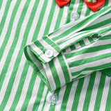 MQTIME  -  4Piece Sets Spring Autumn Boys Boutique Clothing Korean Fashion Gentleman Stripe Long Sleeve Baby Tops+Pants Kids Clothes BC1647