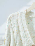 MQTIME  -  Colorful long sleeved button sweater cardigan for autumn and winter, soft and sticky thick thread thin women's knitted sweater