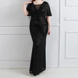 MQTIME  -  Sequins Maternity Photography Long Dresses Stretchy Pregnant Woman Party Dress For Photo Shoot