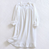 MQTIME  -   Sexy Sleepwear Women Cotton Night Dress V-Neck Long Sleeve Nighties Spring Summer New Nightgown Nightdress