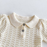 MQTIME  -  Summer Newborn Infant Baby Girls Hollow Out Knit Thin Muslin Dresses Ventilate Skirt Kids Onepiece Fashion Baby Clothing